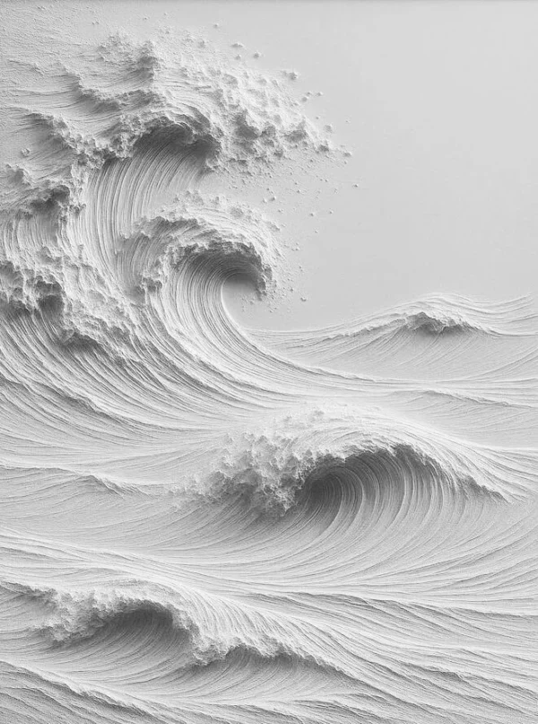 Гипсовый барельеф Море №12. h 2 800x2 000 ММ. Купить в GRAND-DECOR.