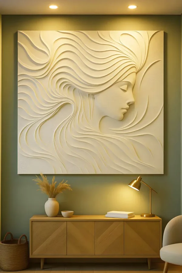 Гипсовое панно. Пробуждение. h 1 600x1 600 ММ. Купить в Лепной мастерской GRAND-DECOR.