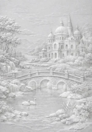 Гипсовый барельеф. Пейзаж. h 2 800x2 200 ММ. Купить в Лепной мастерской GRAND-DECOR.